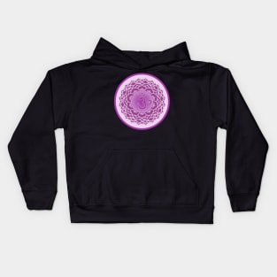 The Purple Haze of the Crown Chakra- Yellow Kids Hoodie